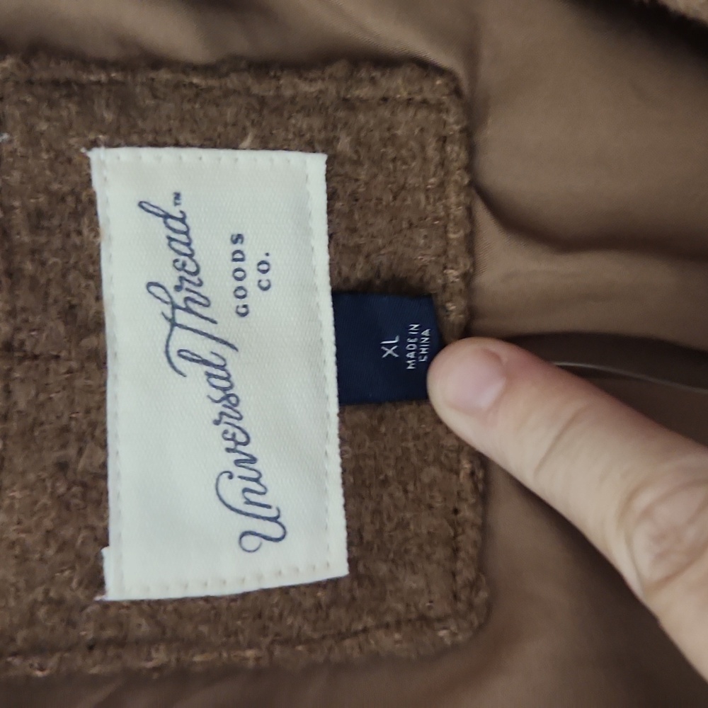 Universal Thread Oversized "Wool Like" Tan Jacket, Size XL - Picture 3 of 6